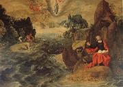 Tobias Verhaeght Landscape with john the Evangelist Writing the Book of Revelation on the Island of Patmos china oil painting reproduction